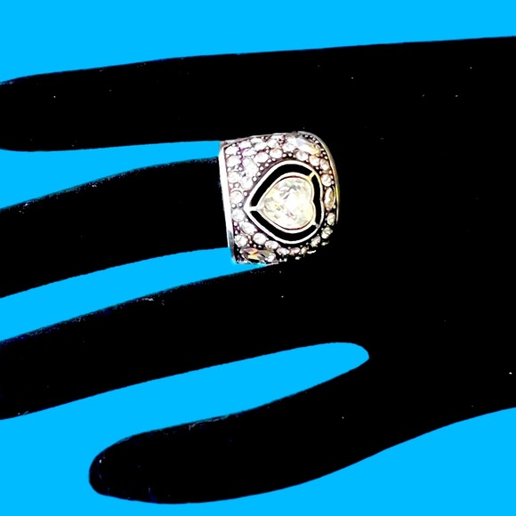 Brighton Ecstatic Heart Ring Women Retired Design Rare Find Brighton size 9 - Picture 1 of 10